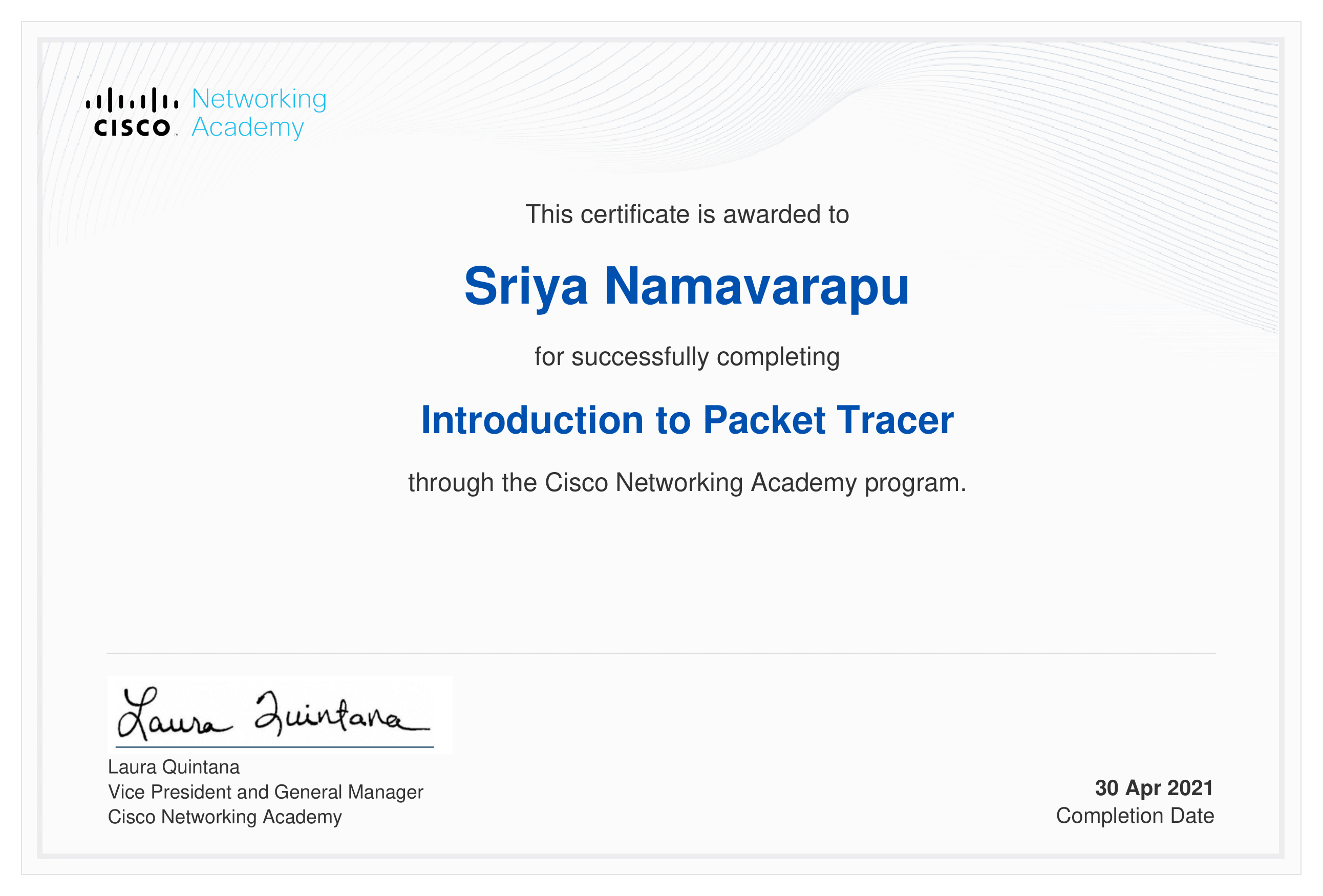 Cisco Introduction to Packet Tracer