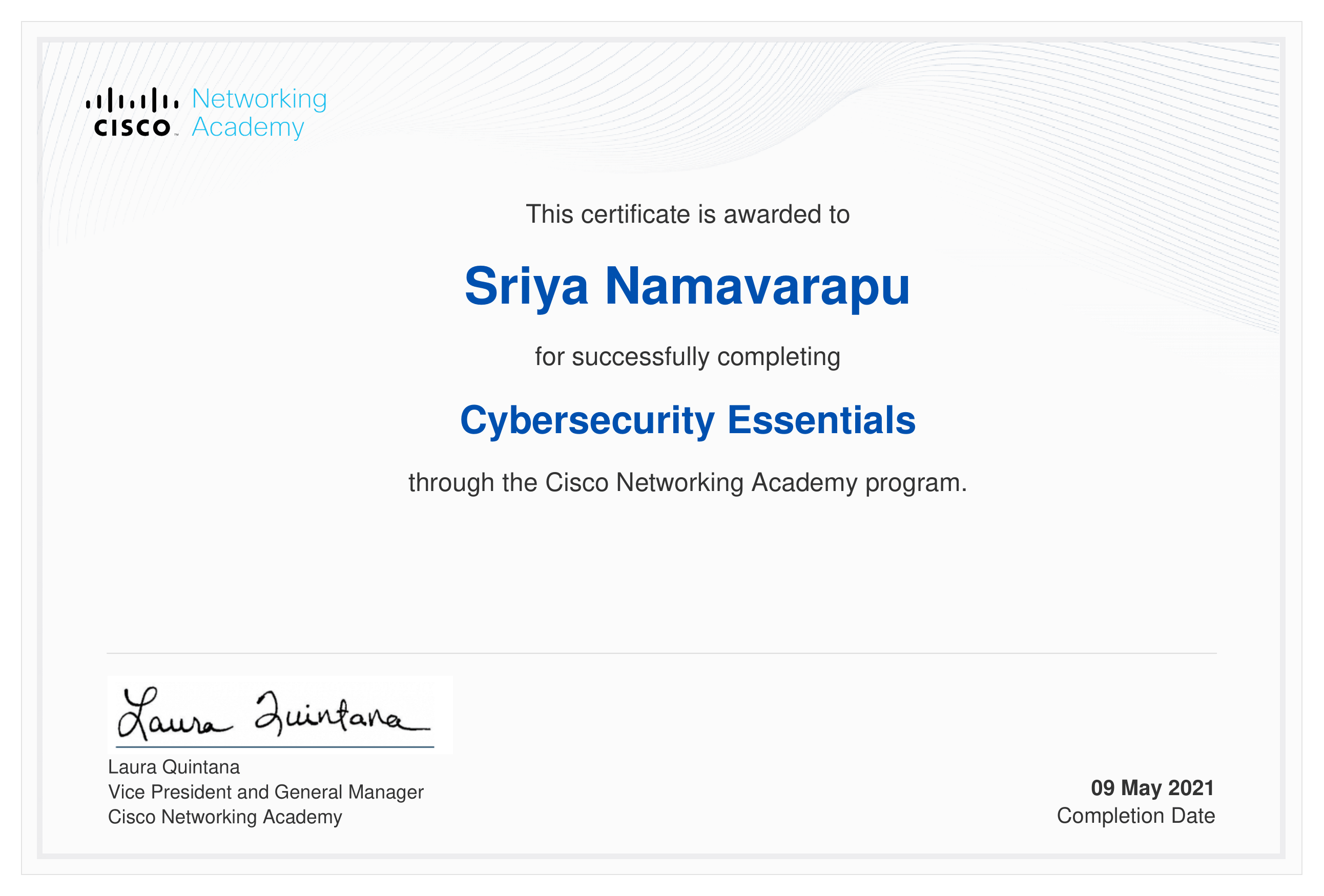 Cisco Cybersecurity Essentials
